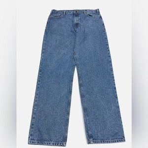 Real Ranch Mens Wash 1 5 Pocket Denim Bootcut Blue Jeans size 36 x 34